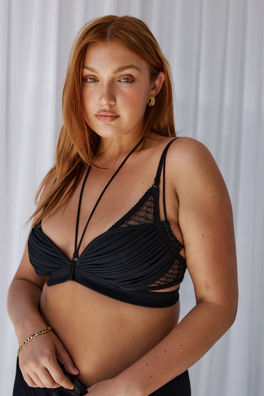 Women Bydee Wire Free Bras | Kendall Bralette In Onyx